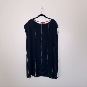 Black Sleeveless Shift Dress - Unbranded